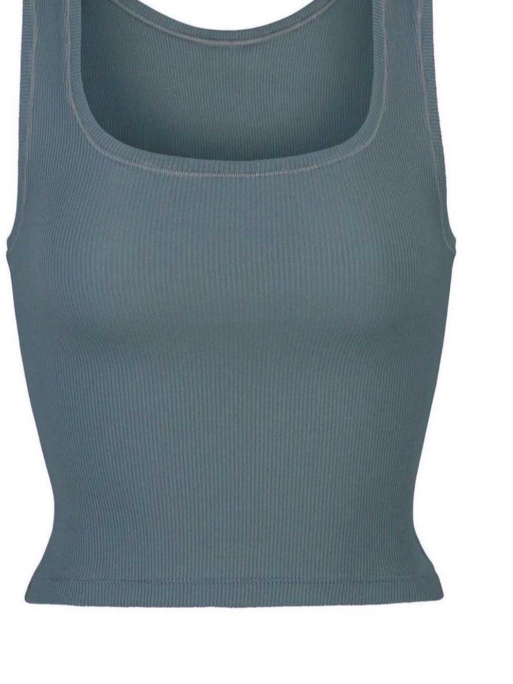 Skims fits everybody ribbed Women's Square Neck Ribbed Tank Top - Slate Blue - Picture 1 of 3